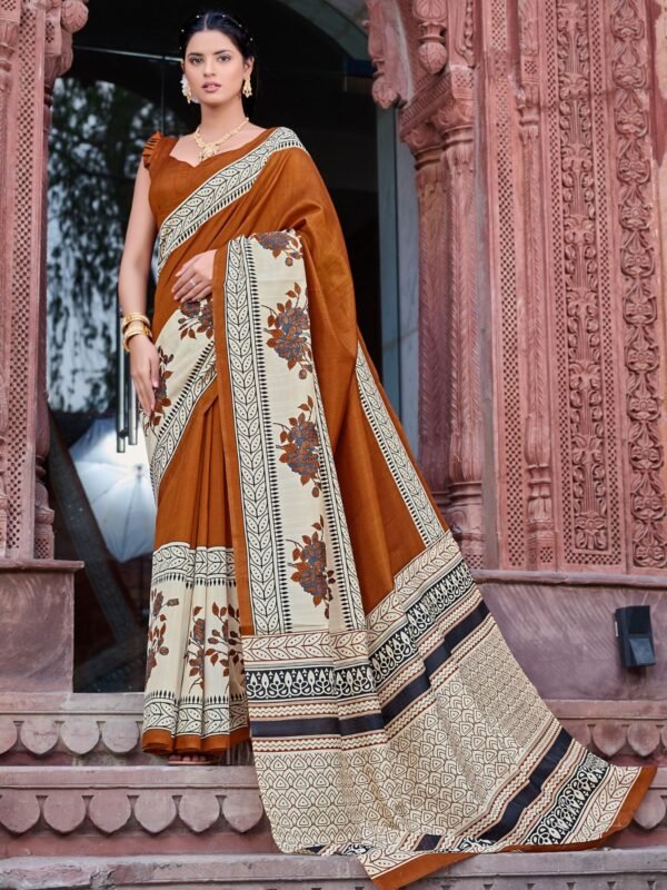 Autumn Radiance - Handcrafted Designer Saree