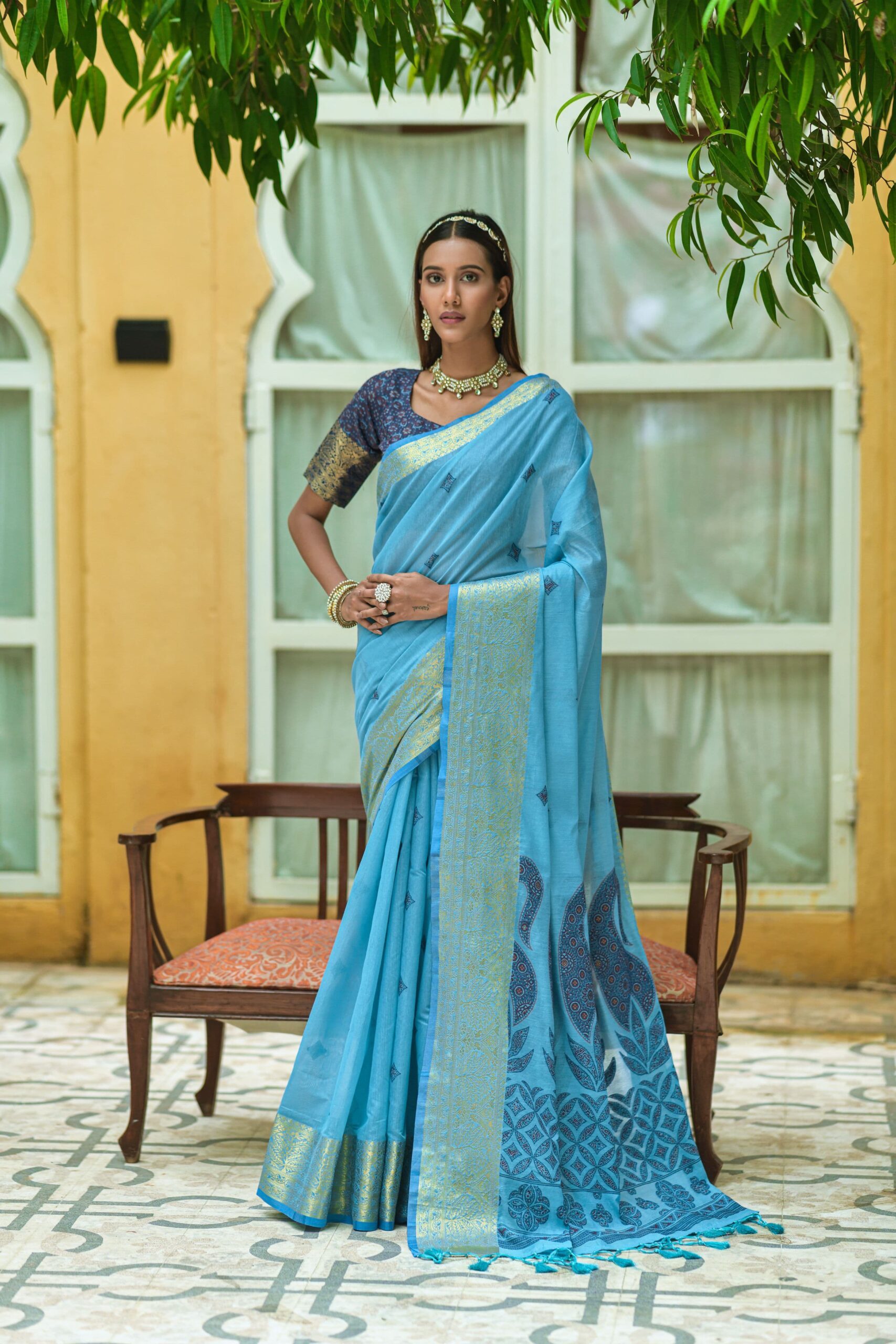 Light Blue Elegance Saree