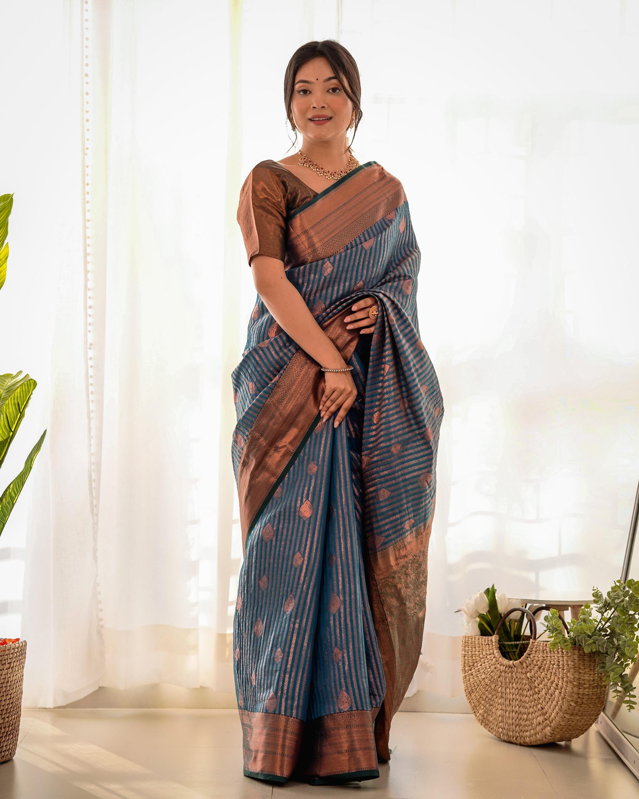 Blue Kubera Pattu Silk Saree